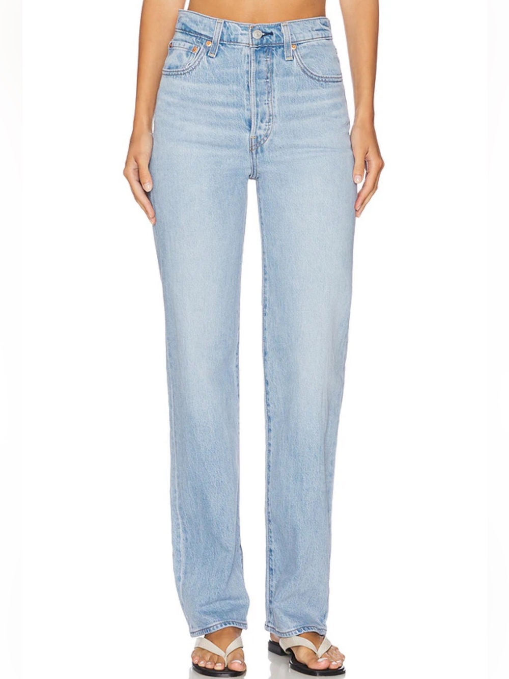 Levi’s Ribcage Straight Ankle High Rise Jeans Size 26 Light Wash 31” inseam